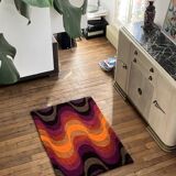 Tapis tufté main style années 60