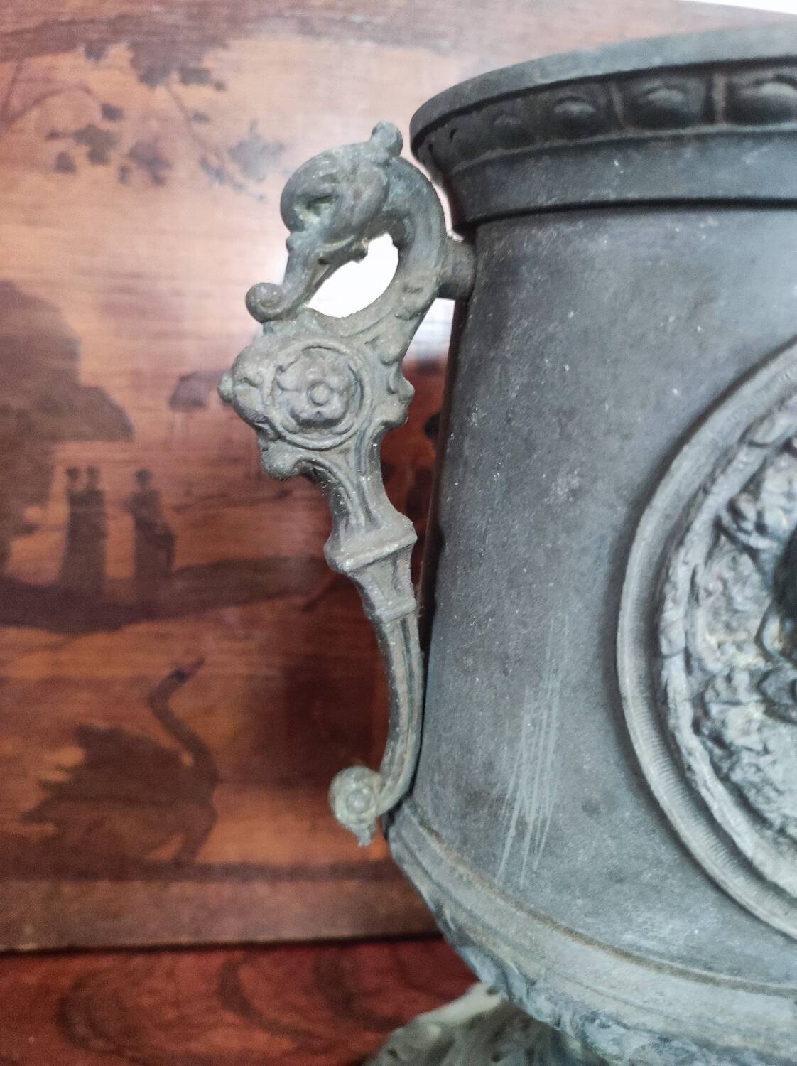 Decorative metal vase