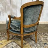 Fauteuil cabriolet de style Louis XV en hêtre