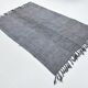 Tapis Kilim vintage 5x7 nuances de gris, 156x231 cm