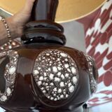Vintage brown ceramic lamp