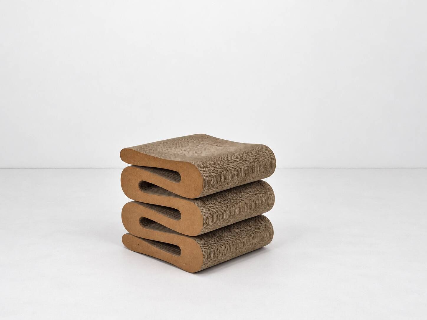 Chaise Wiggle Easy Edges avec tabouret par Frank Gehry pour Vitra