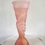 Vase main rose art déco