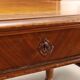 Antique walnut desk with a leather-covered top, Italy, late 19th century.