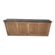Old rear oak counter unit with two sliding doors
