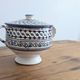 Vintage ceramic soup tureen from Tunisia – 1970s – Blue and t