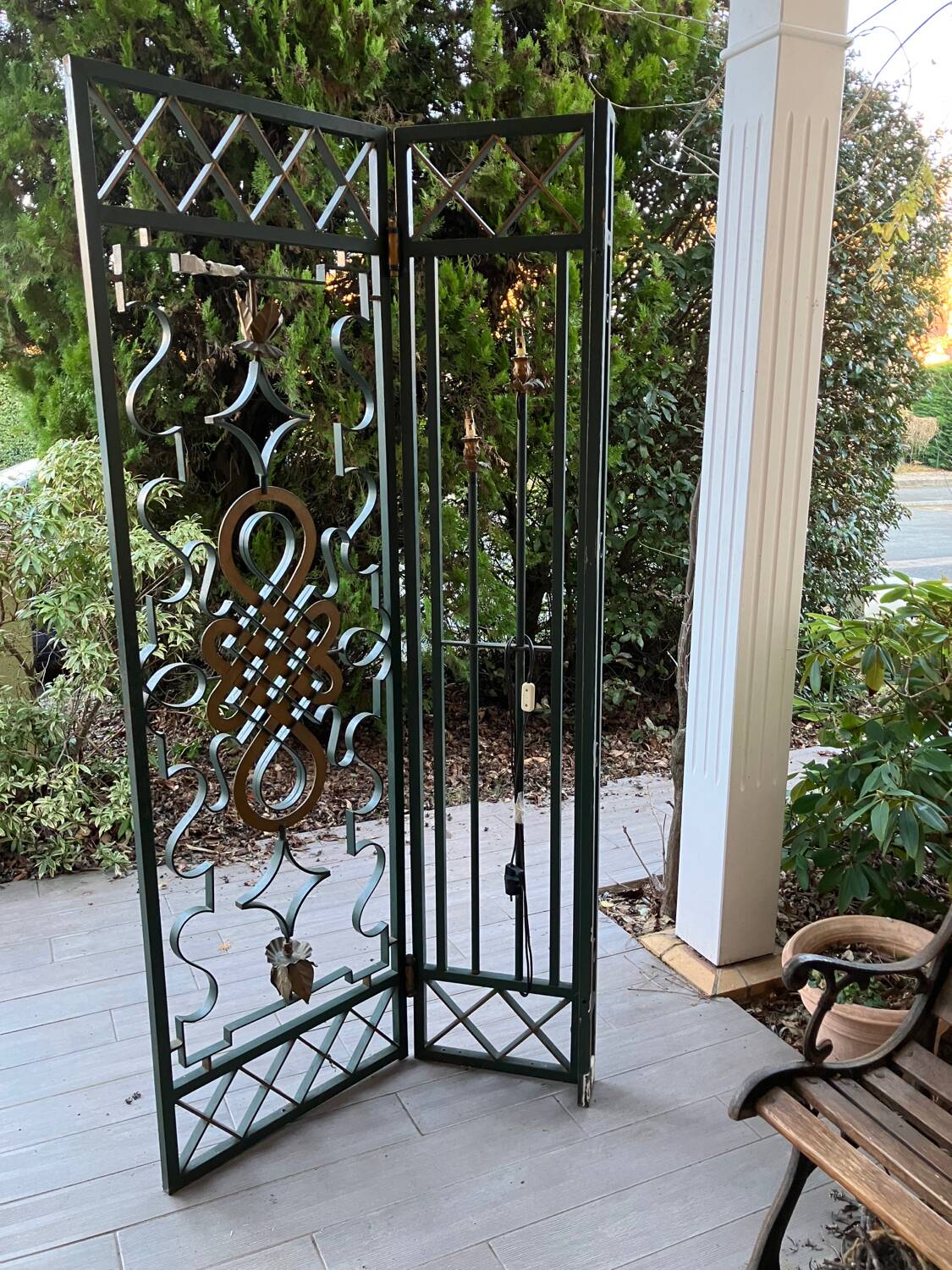 Wrought iron screen