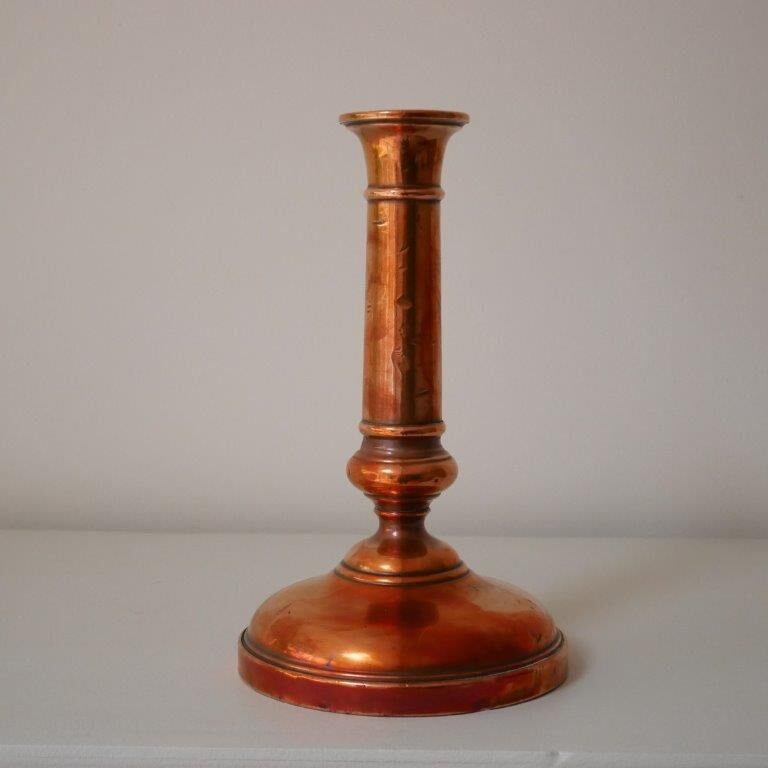 Copper candle holder