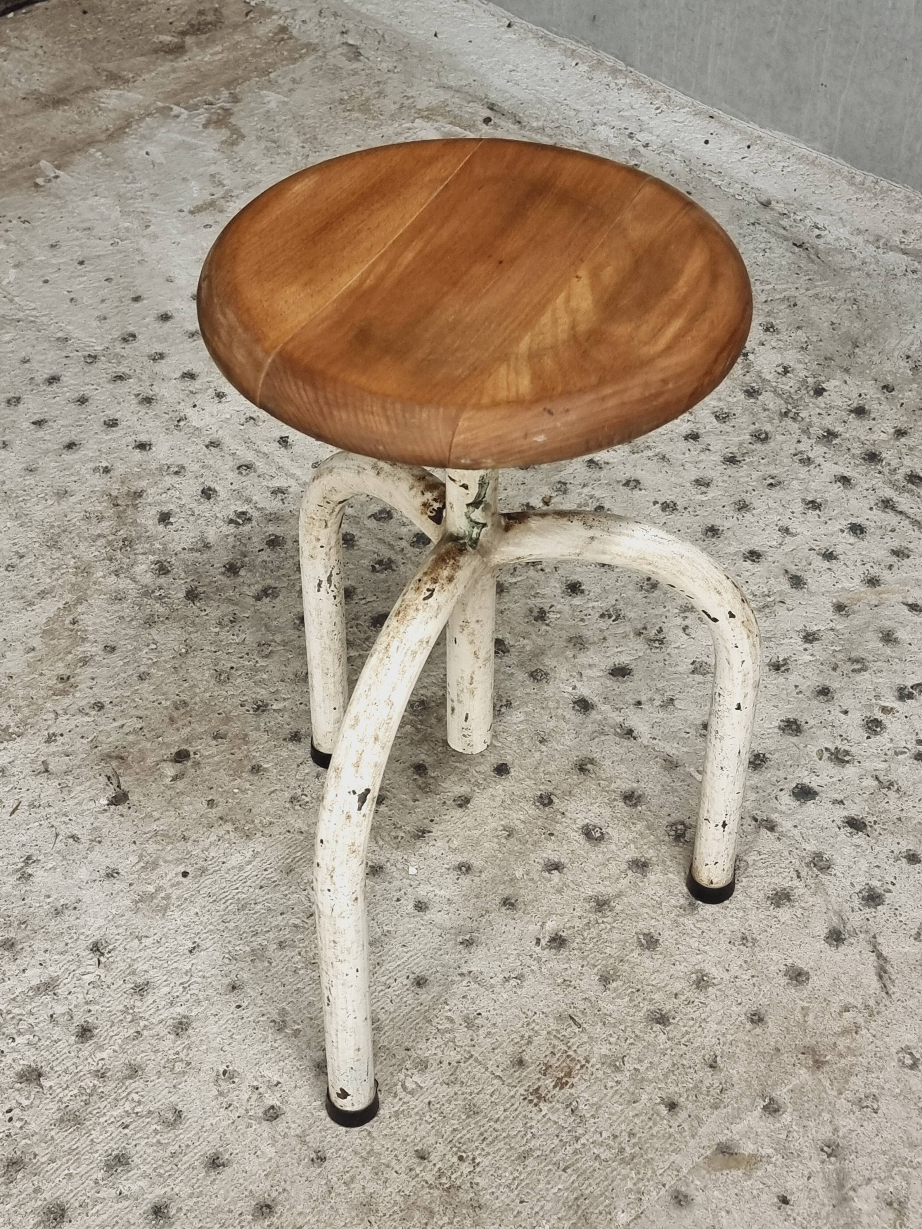 Vintage swivel stool laboratory stool studio stool