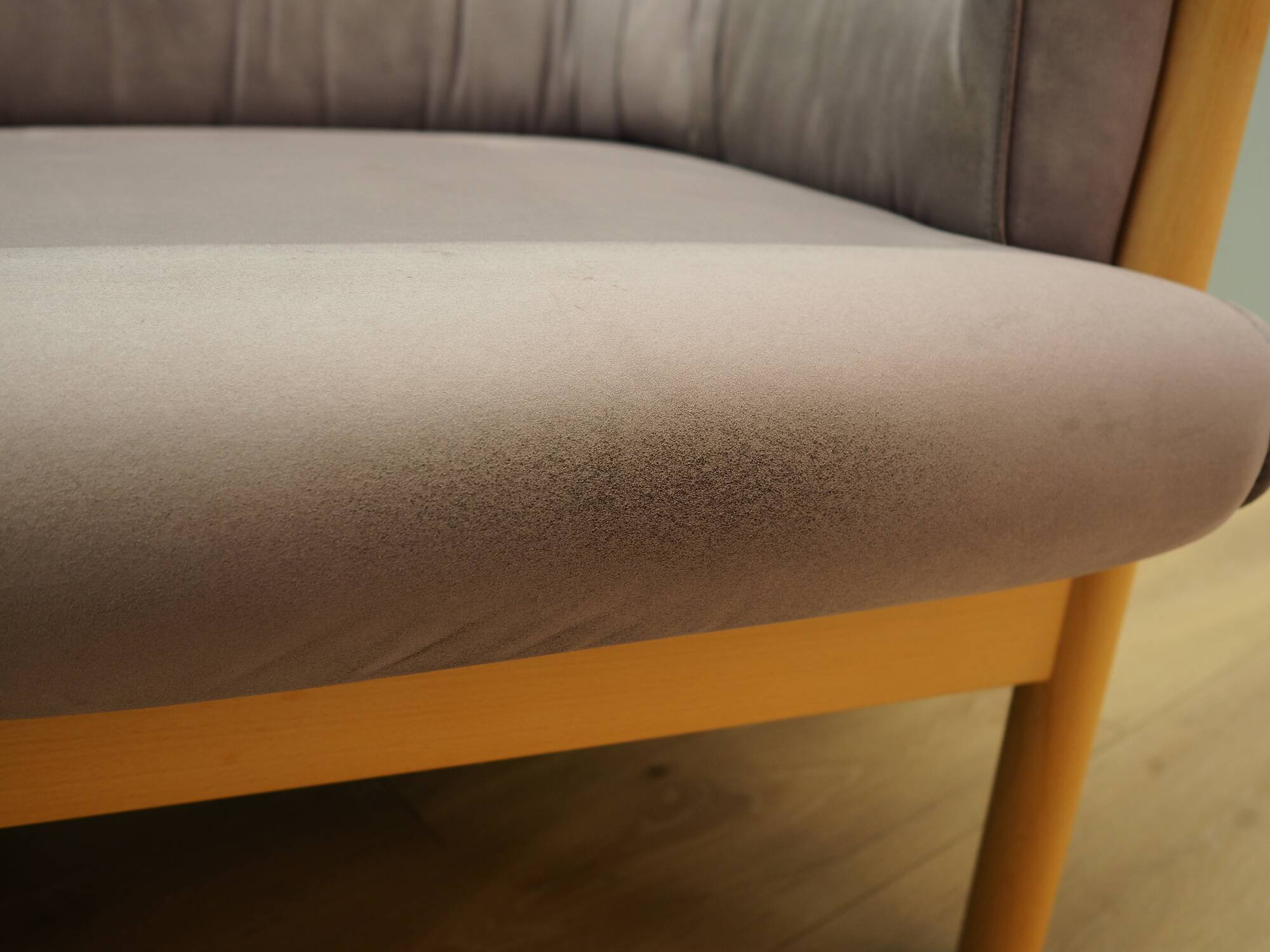 Lilac velour sofa, Danish design, 1970s, production: Denmark