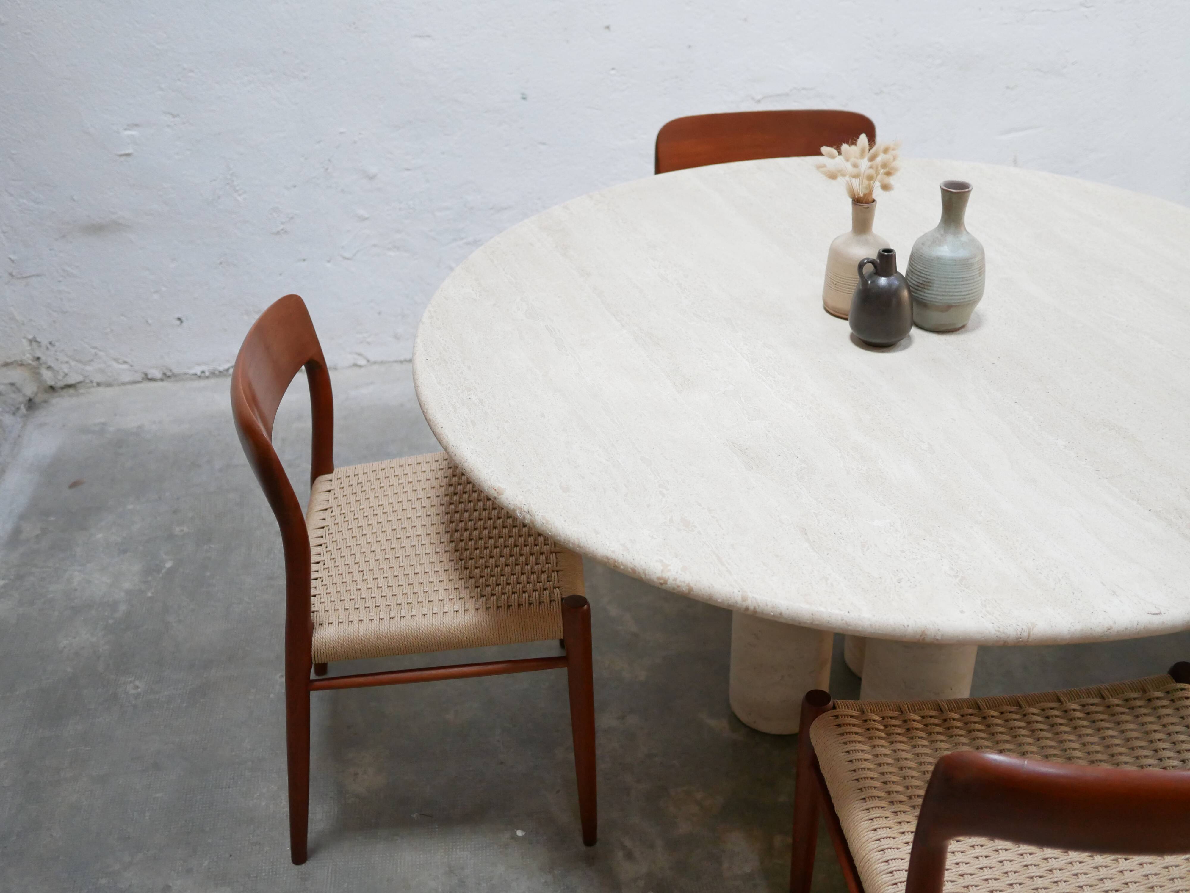 Vintage travertine dining table
