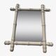 White bamboo wood mirror
