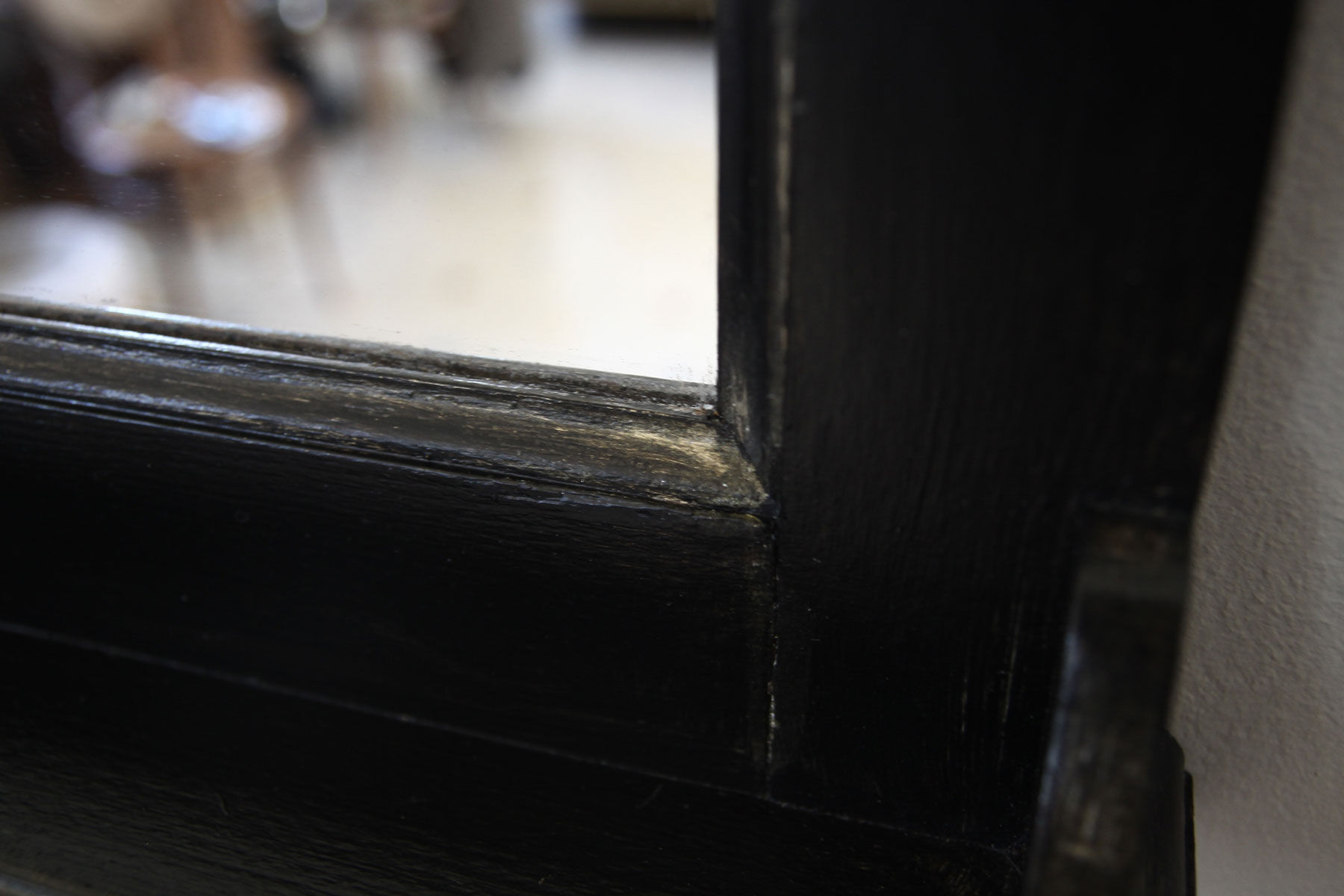 Old-air patinated black mirror 54x38cm