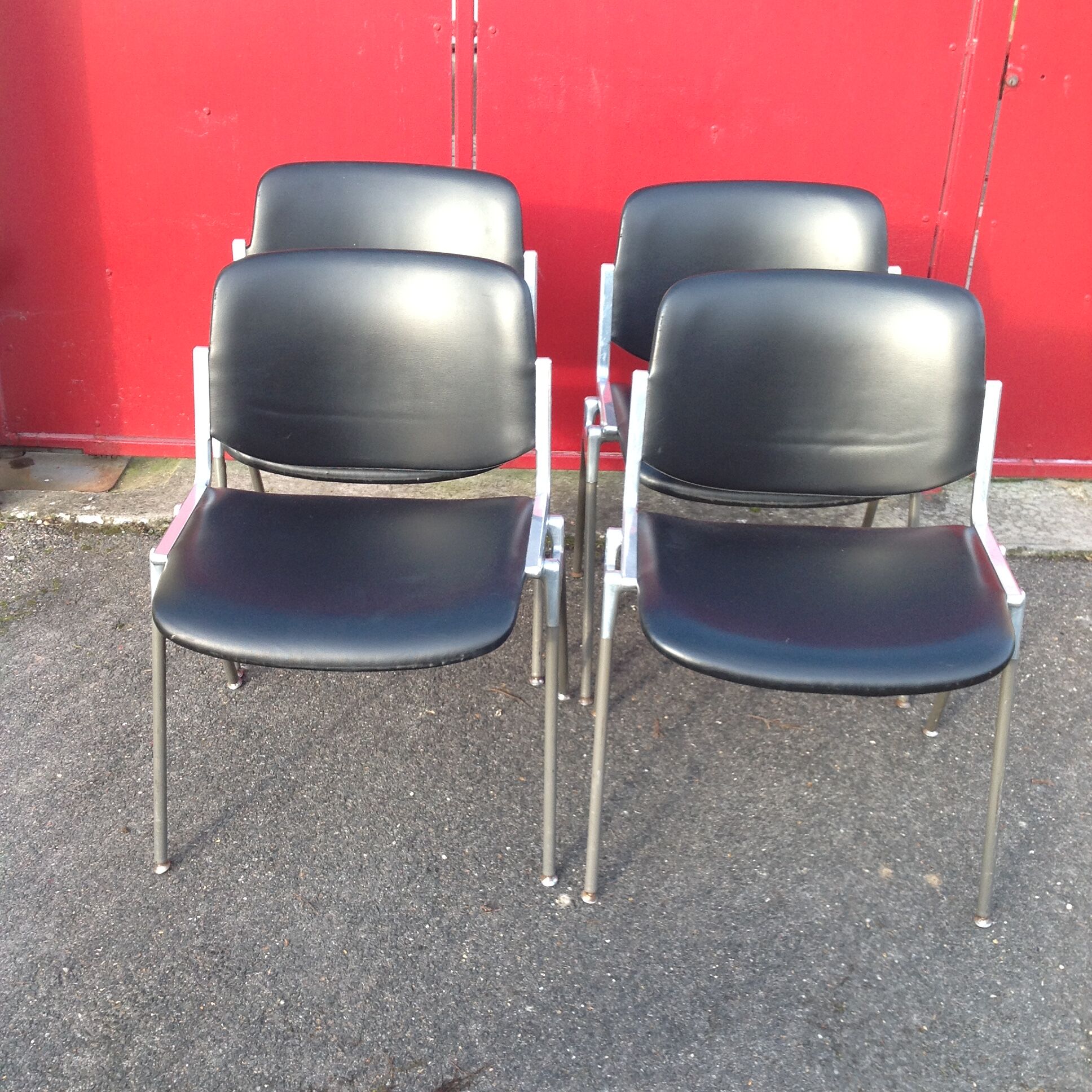 4 chairs Giancarlo Piretti for Castelli
