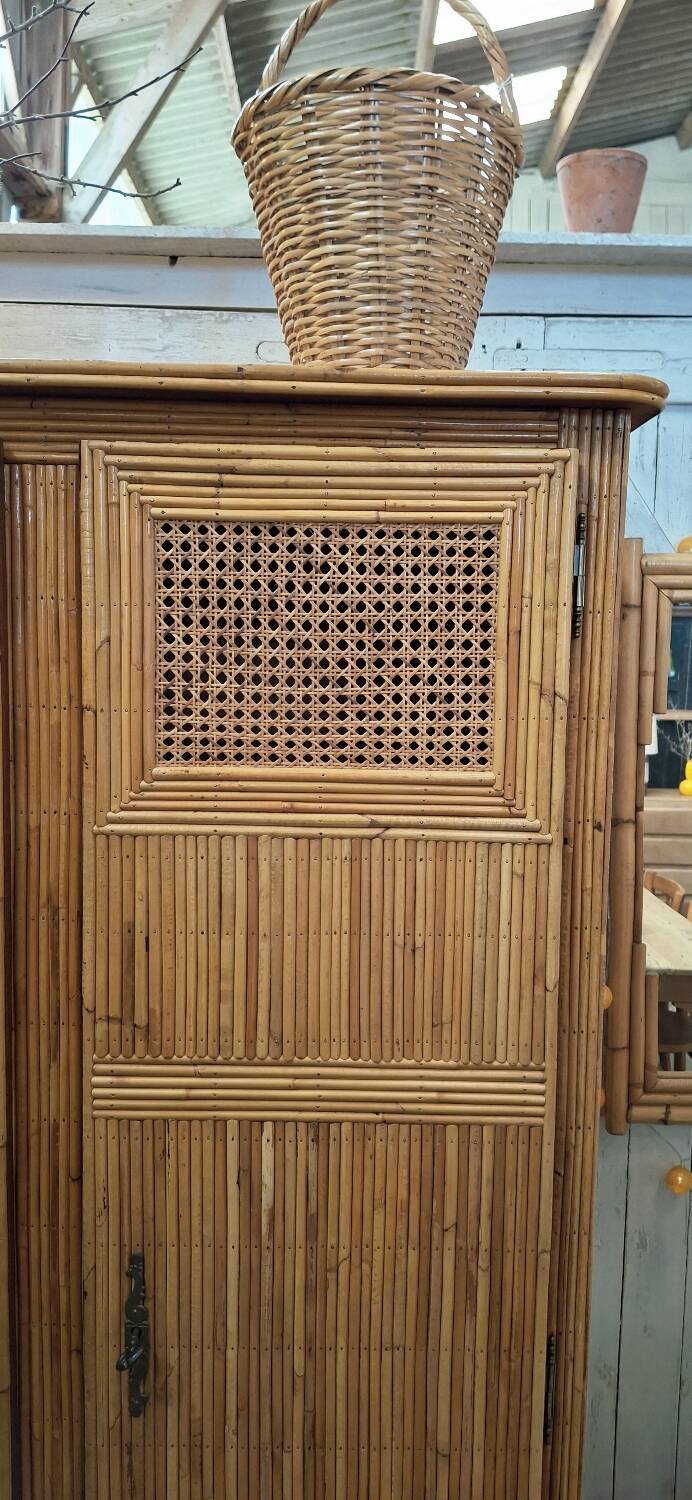 Rattan wardrobe