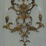 Applique murale metal doré