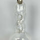 Blown glass carafe with silver frame