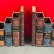 Pair of bookends, boiled cardboard