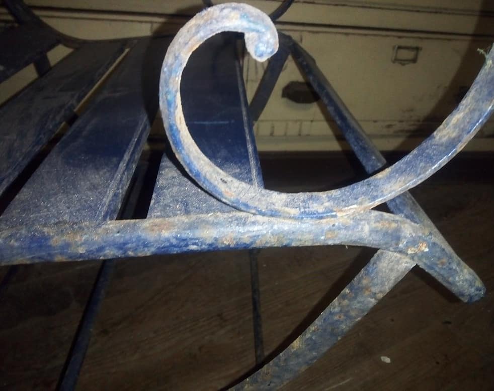 Pair of old garden armchairs