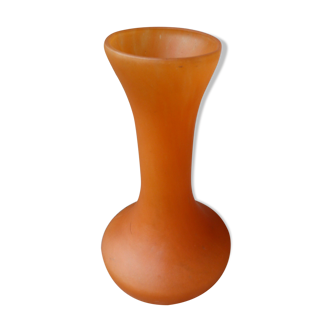 Art Deco soliflore vase in orange glass paste