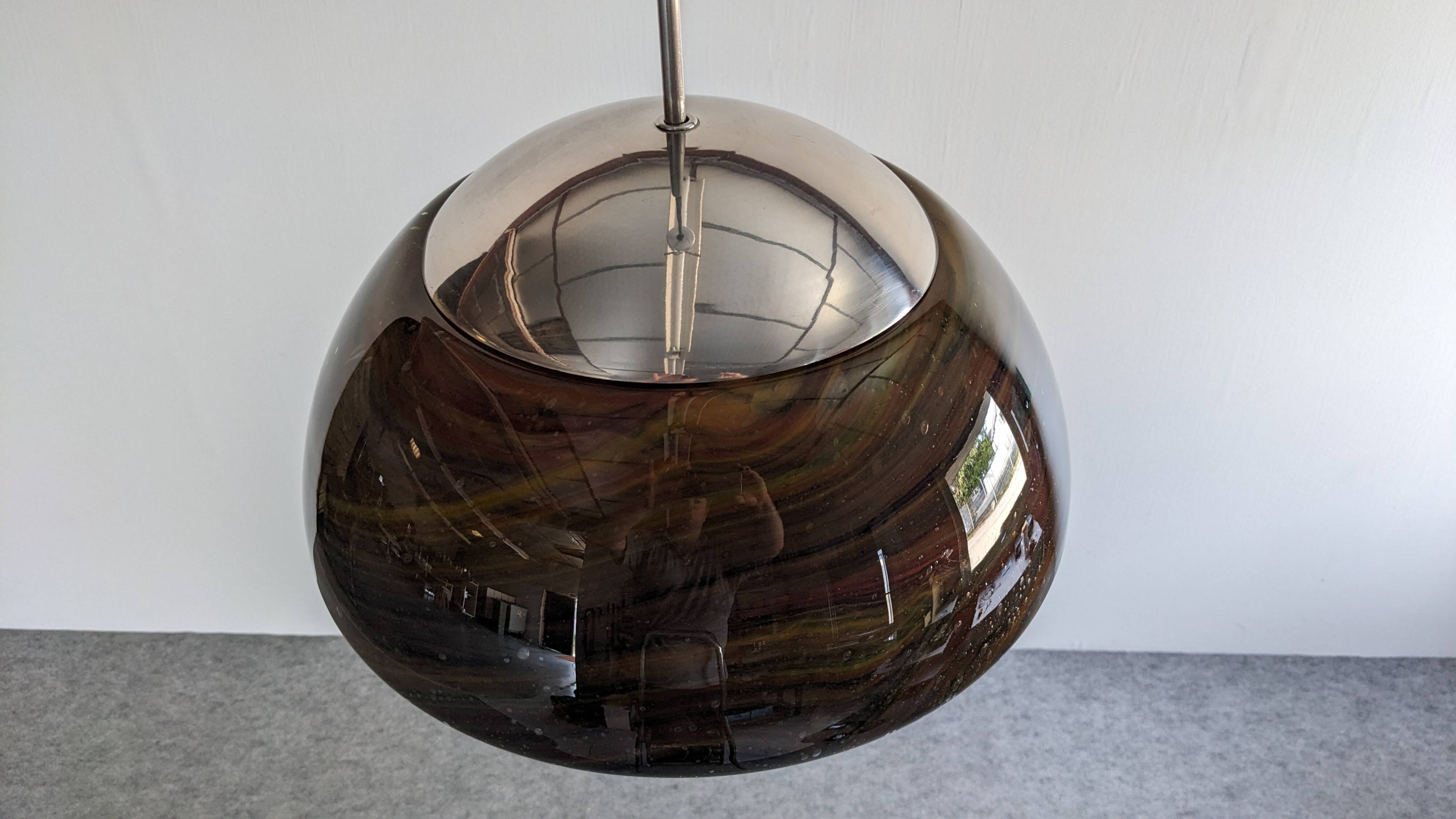 XL Murano glass pendant light by Doria Leuchten, Germany circa 1970