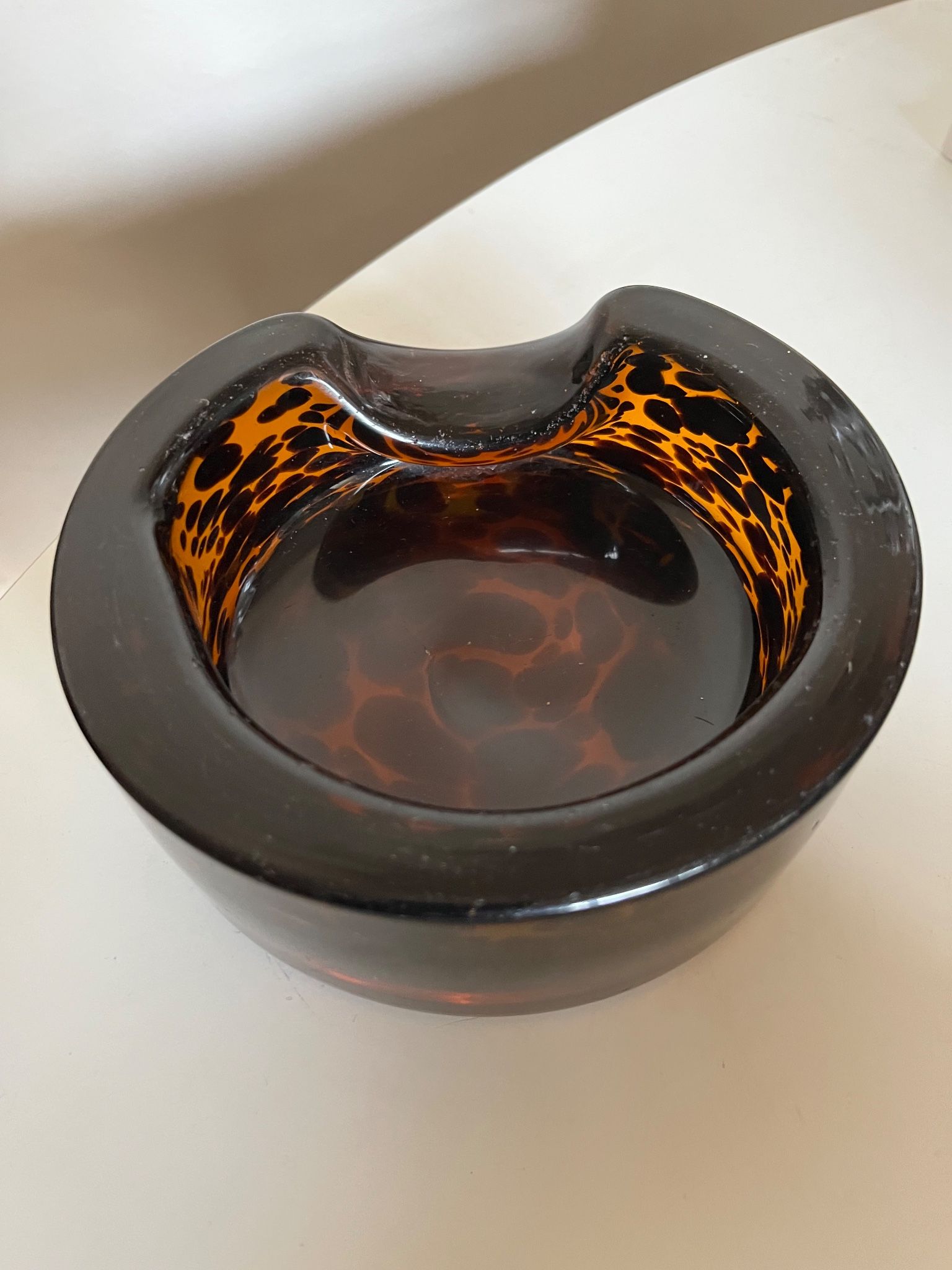 XXL pocket tray Murano 1970 Italian design blown glass