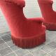 Pair of fringed crapaud armchairs