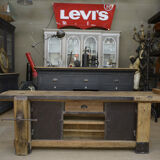 Industrial low industrial furniture carpenter's workbench 1930