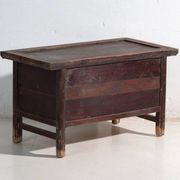 Chinese low altar cabinet with two doors and dark patina – China, around 1900