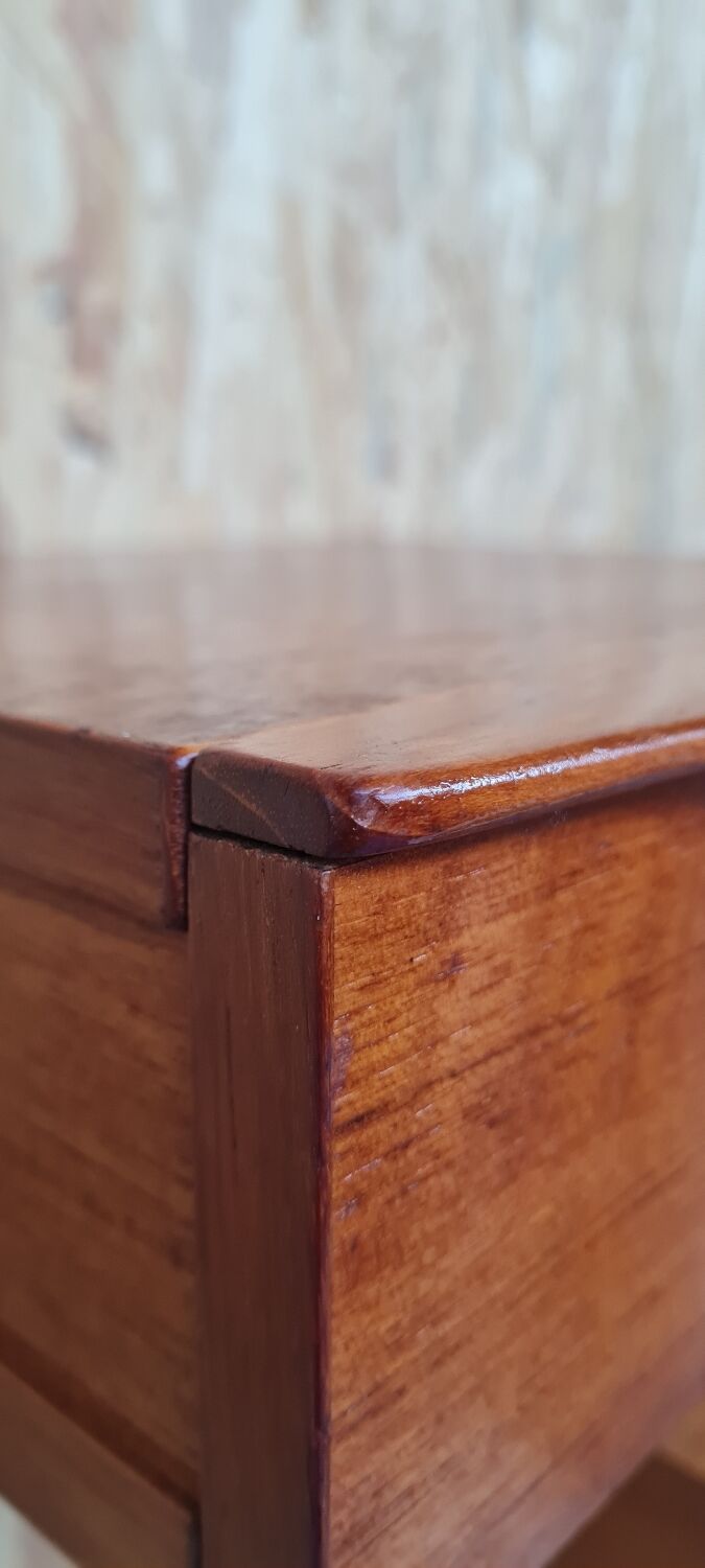 Pair of teak hanging bedside tables