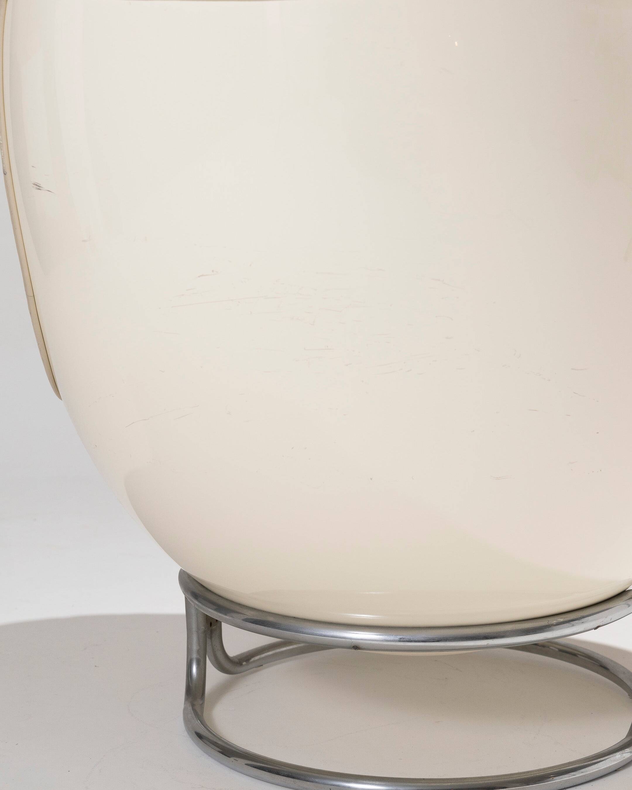 MICHEL CADESTIN KARATE LEATHER ARMCHAIR, 1970s