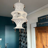 Vintage suspension in hook and macramé
