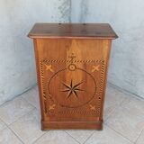 Inlaid walnut entryway sideboard