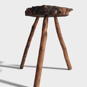 French Olive Wood Rustic / Wabi Sabi Accent Side Table / Stool, Early 20th C.