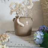 Old glazed sandstone pot