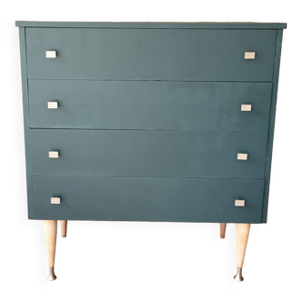 Vintage chest of drawers from the 60s spindle feet