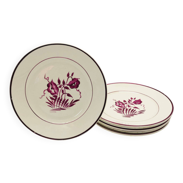 6 Assiettes plates  d’Onnaing (Nord)