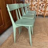 Set of 4 green bistro chairs