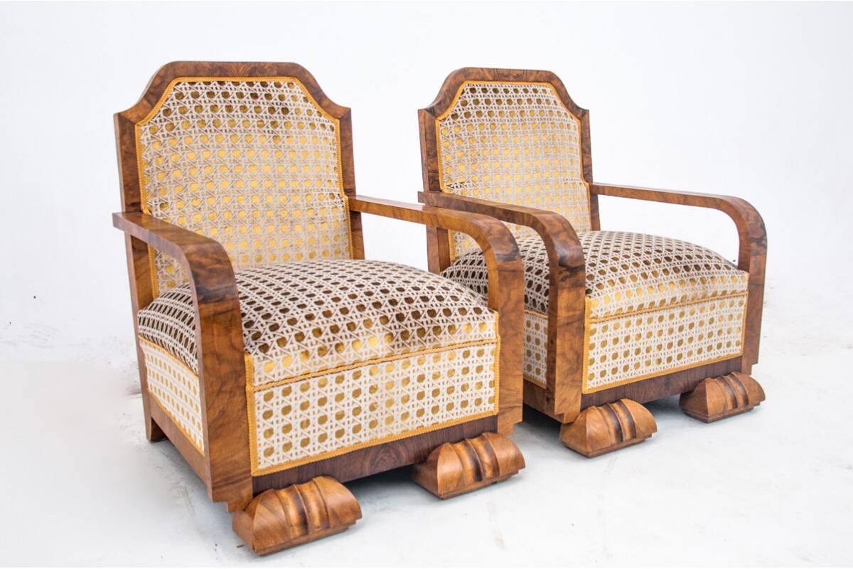 Art Deco armchairs, France, 1930s.
