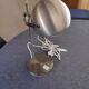 All metal eyeball lamp on stem