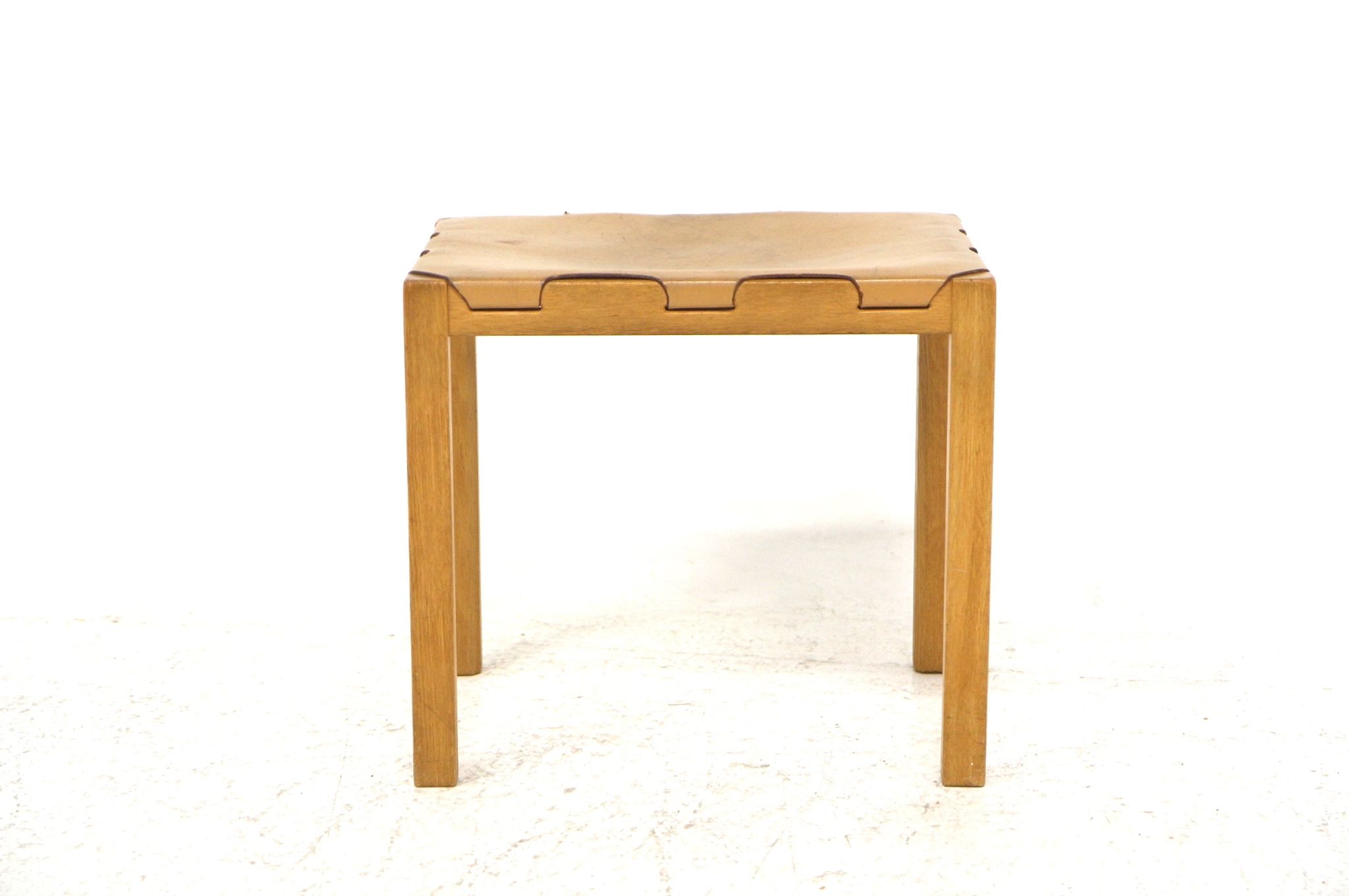 Tabouret en cuir "Model 1040", Glasmäster Markaryd, Suède, 1960