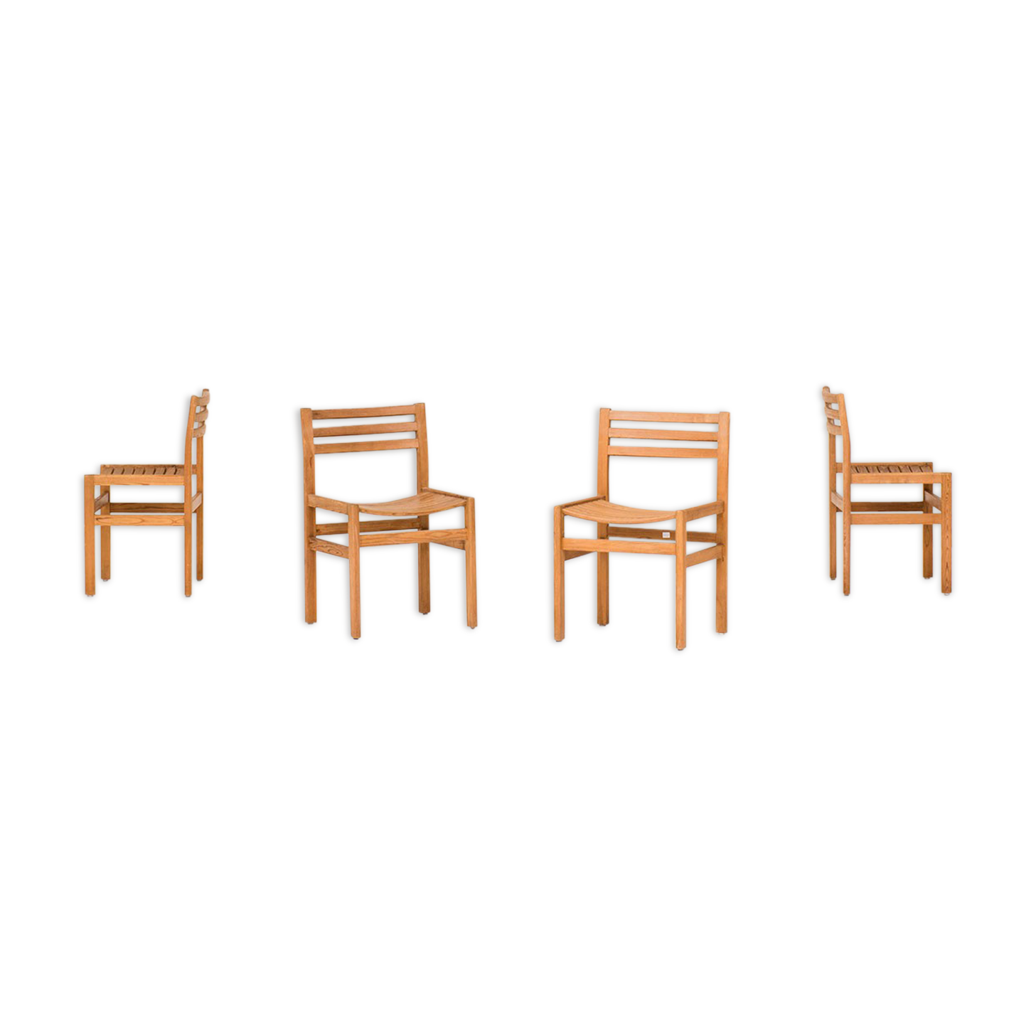 4 pine dining chairs