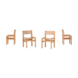 4 pine dining chairs