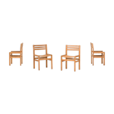 4 pine dining chairs