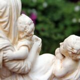 Religious statue plaster clay pipe Raphael Madonna / virgin