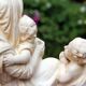 Religious statue plaster clay pipe Raphael Madonna / virgin