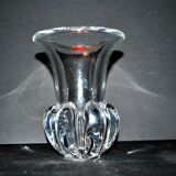 Modernist design vase in Vannes Le Châtel crystal