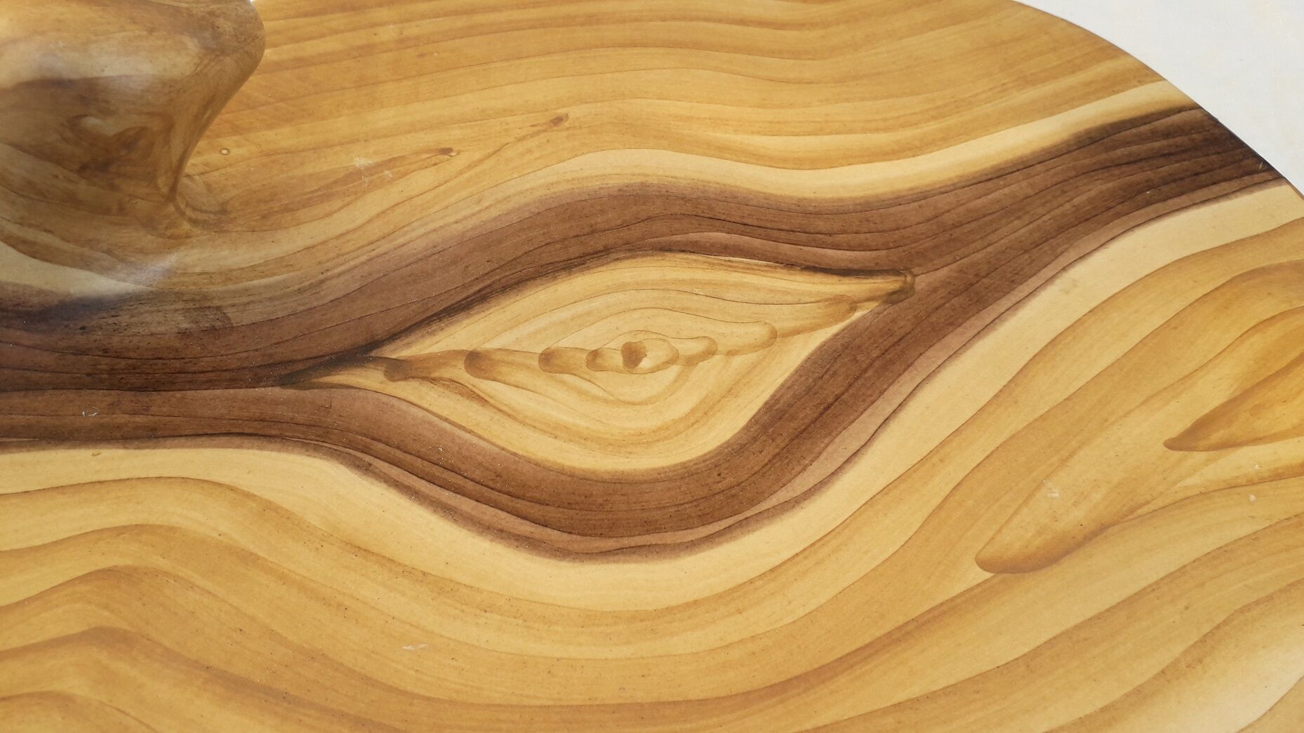 Vallauris ceramic faux wood top