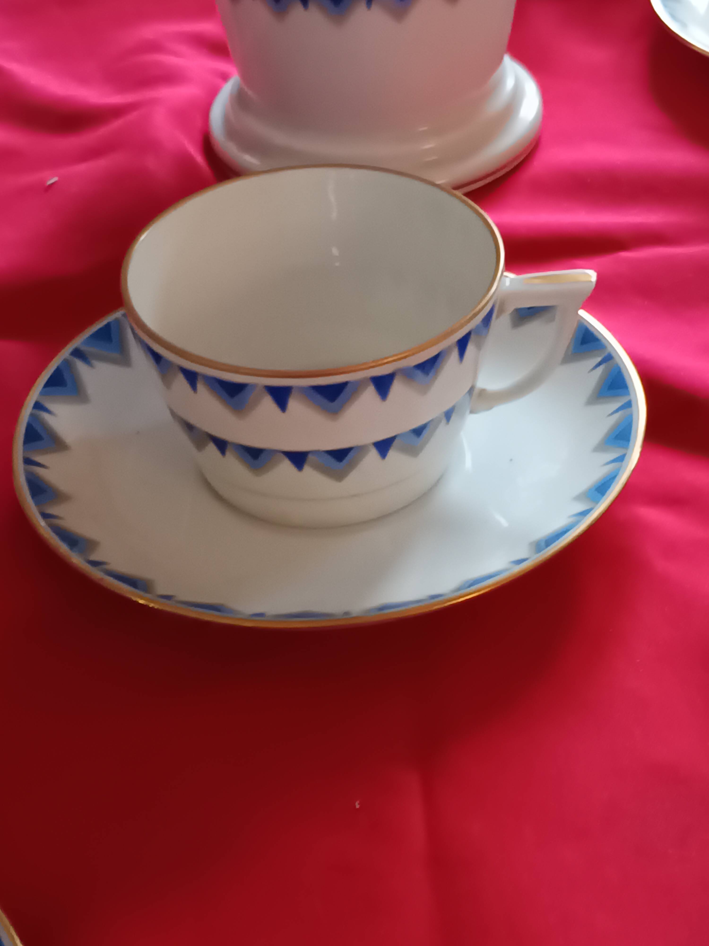 Art Deco coffee service Limoges attributed to Bétoule Legrand & Cie 1928