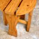 70s pine stool